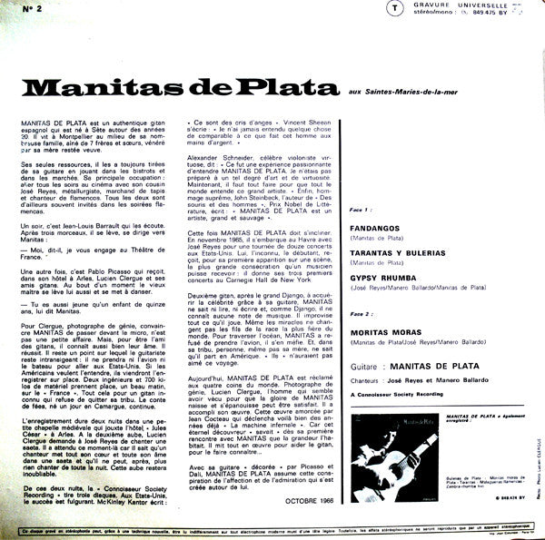 Manitas De Plata : N°2 "Aux Saintes-Maries De La Mer" (LP, Album)