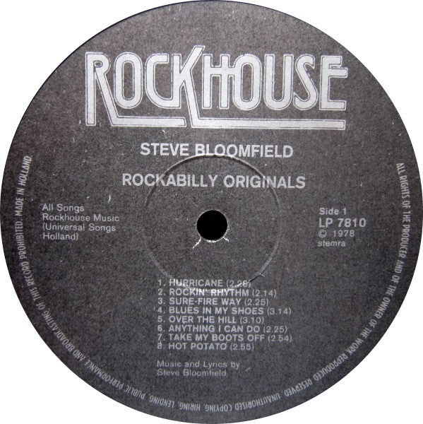 Steve Bloomfield : Rockabilly Originals (LP, Album)
