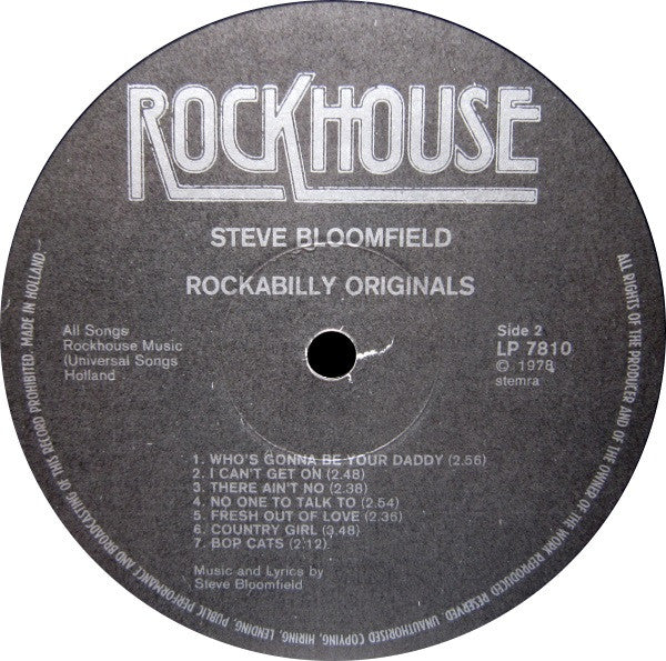 Steve Bloomfield : Rockabilly Originals (LP, Album)