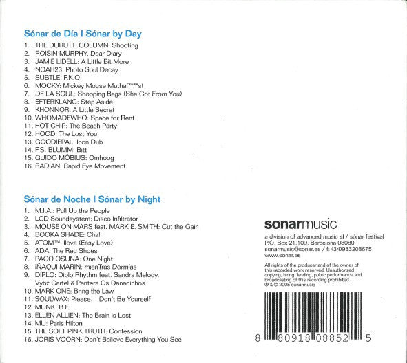Various : Sónar 2005 (2xCD, Comp)