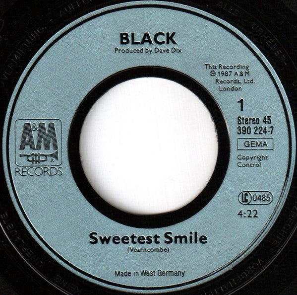 Black (2) : Sweetest Smile (7", Single, Tex)