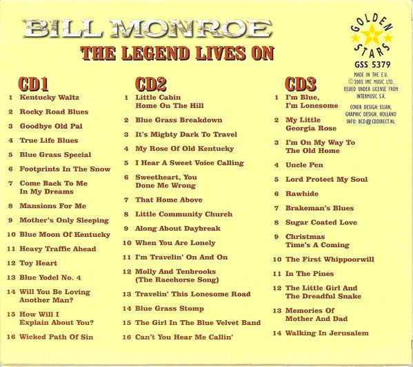 Bill Monroe : Father Of Bluegrass - The Legend Lives On (3xCD, Comp)