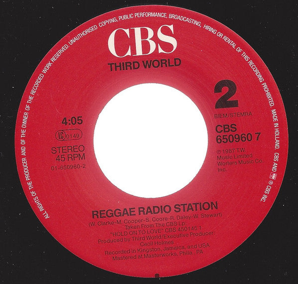 Third World : Hold On To Love (7")
