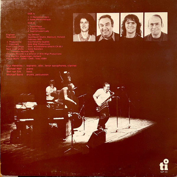 Gijs Hendriks Quartet : Dom Rocket (LP, Album)