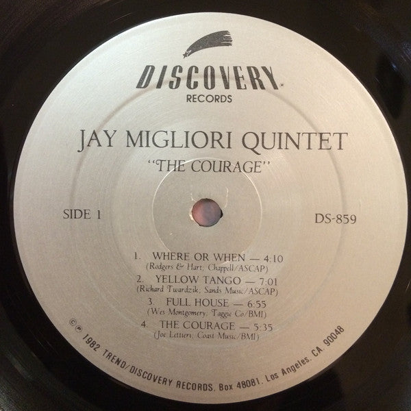 Jay Migliori : The Courage (LP, Album)