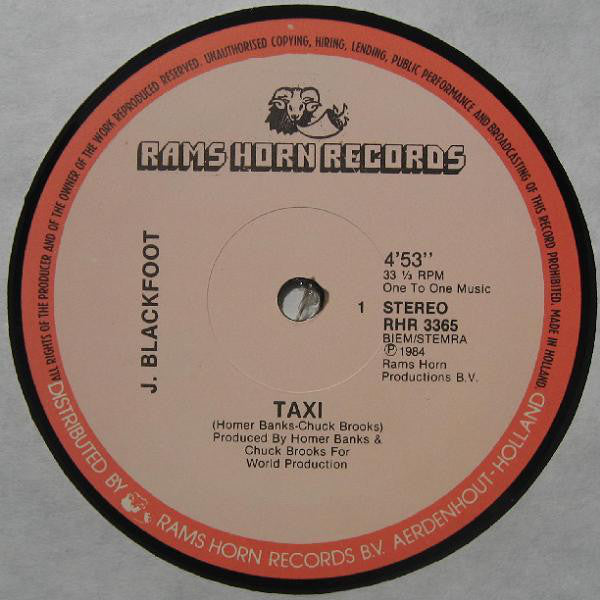 J. Blackfoot : Taxi (12", Single)