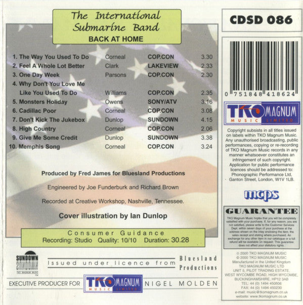 The International Submarine Band : Back At Home (CD, Album)