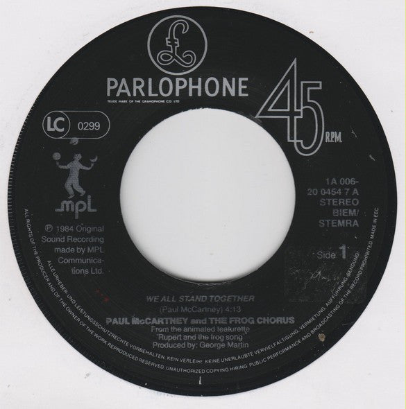 Paul McCartney And The Frog Chorus : We All Stand Together (7", Single)