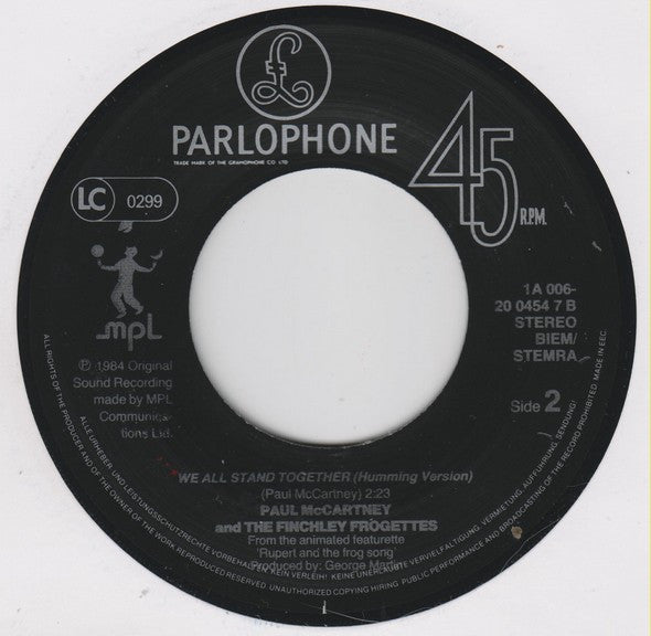 Paul McCartney And The Frog Chorus : We All Stand Together (7", Single)