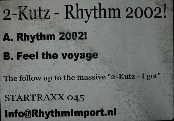 2 Kutz : Rhythm 2002! (12", W/Lbl)