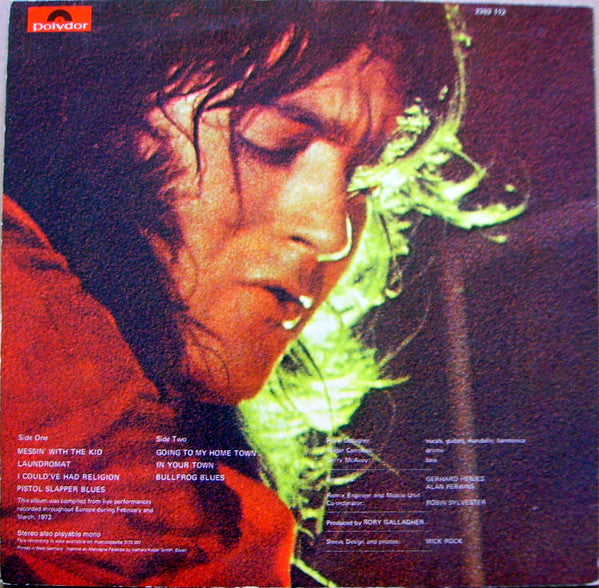 Rory Gallagher : Live! In Europe (LP, Album, RE)