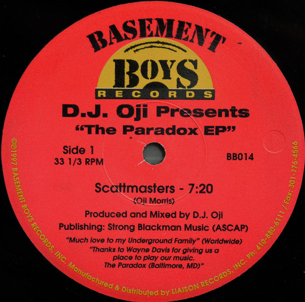DJ Oji : The Paradox EP (12", EP)
