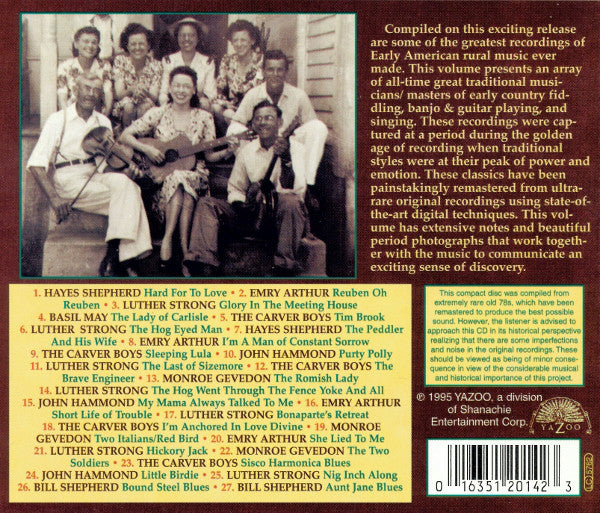Various : The Music Of Kentucky Vol. 2 (Early American Rural Classics 1927-37) (CD, Comp)