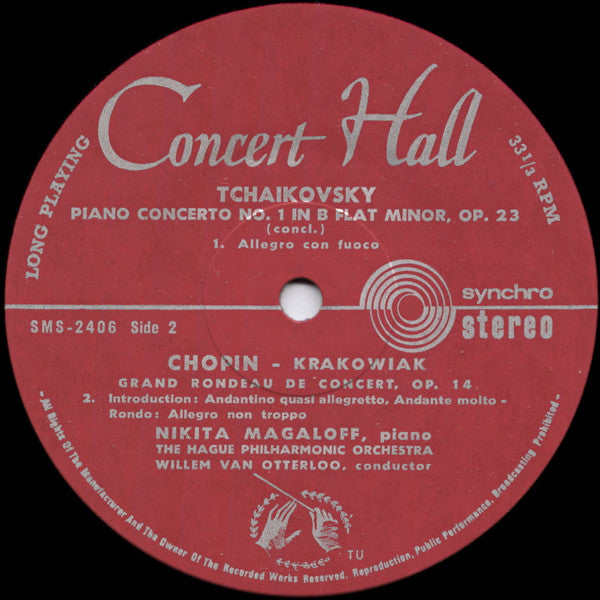 Nikita Magaloff, Tschaikowsky* : Klavierkonzert In B-moll (LP, Club)