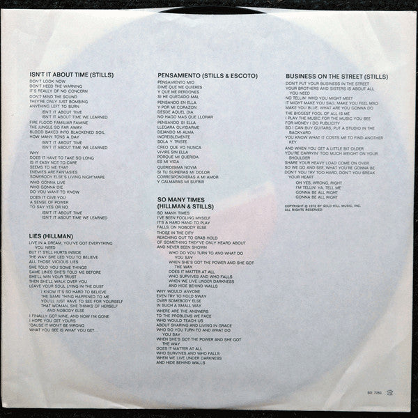 Stephen Stills, Manassas : Down The Road (LP, Album, RI )