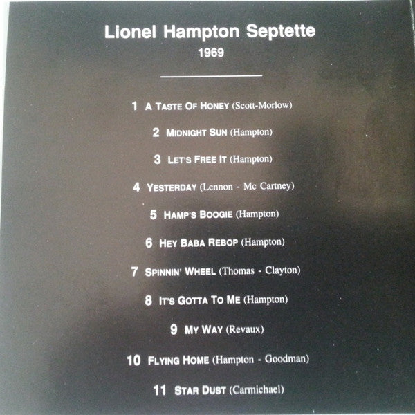 Lionel Hampton And His Septet : Top Jazz (CD, Album)
