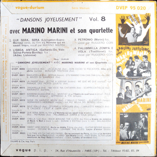 Marino Marini Ed Il Suo Quartetto : Que Sera Sera (7", EP)