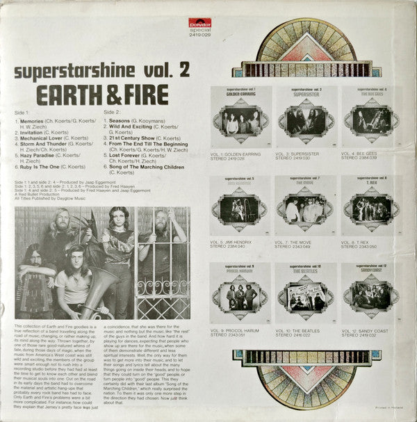 Earth And Fire : Superstarshine Vol. 2 (LP, Comp)