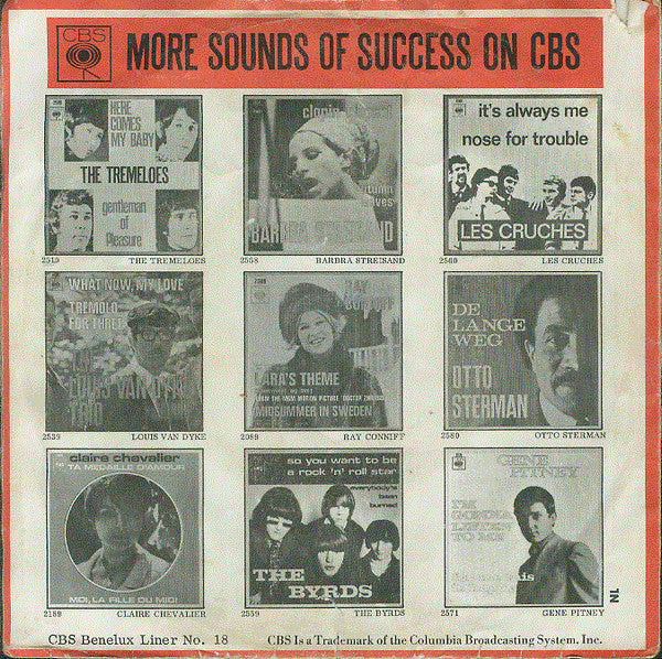 The Tremeloes : Here Comes My Baby / Gentleman Of Pleasure (7", Single)