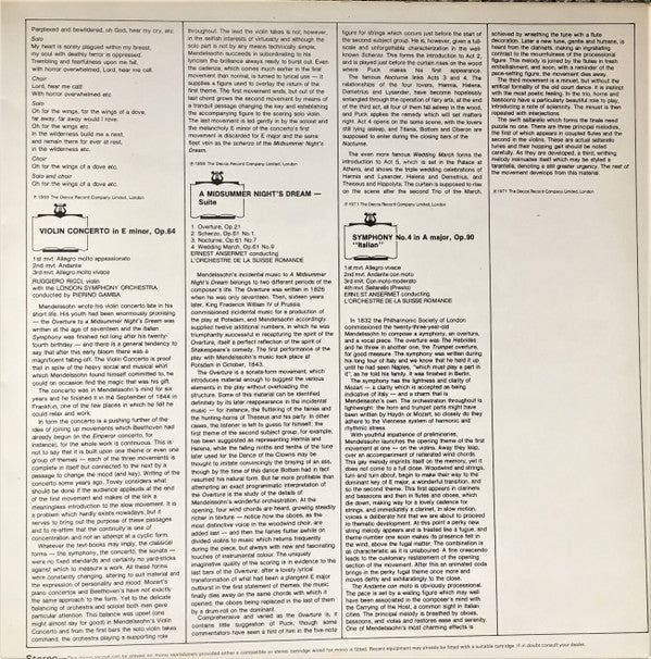 Felix Mendelssohn-Bartholdy : Favourite Composers (2xLP, Comp)