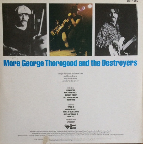 George Thorogood And The Destroyers* : More George Thorogood And The Destroyers (LP, Album)
