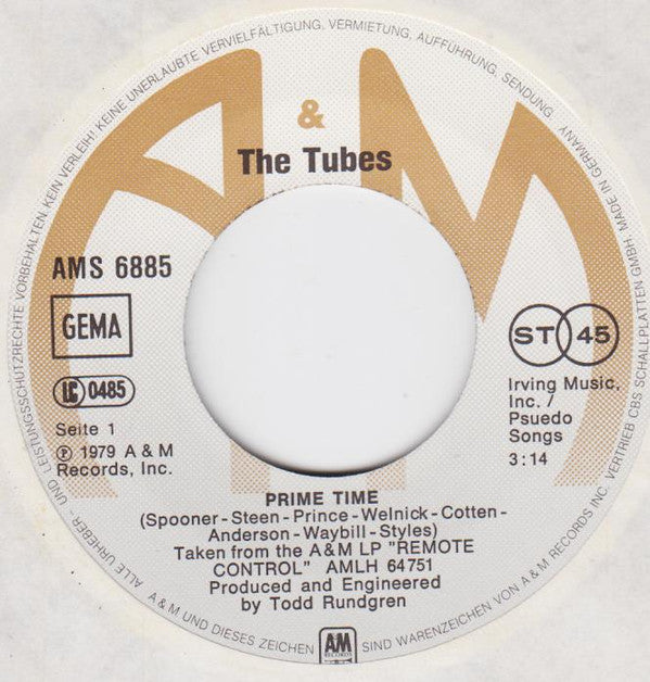 The Tubes : Prime Time (7", Single)