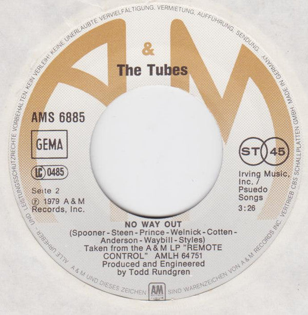 The Tubes : Prime Time (7", Single)