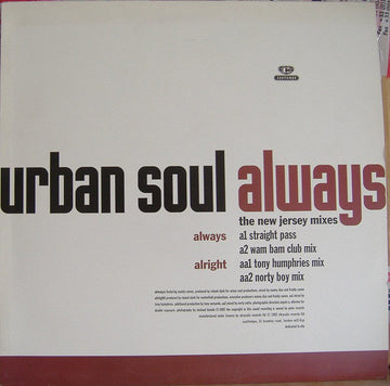 Urban Soul : Always (The New Jersey Mixes) (12")