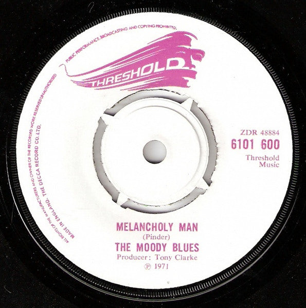 The Moody Blues : Melancholy Man / Candle Of Life (7", Single)