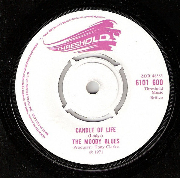 The Moody Blues : Melancholy Man / Candle Of Life (7", Single)