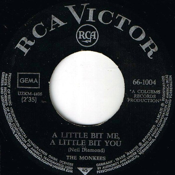 The Monkees : The Girl I Knew Somewhere (7", Single, Mono)
