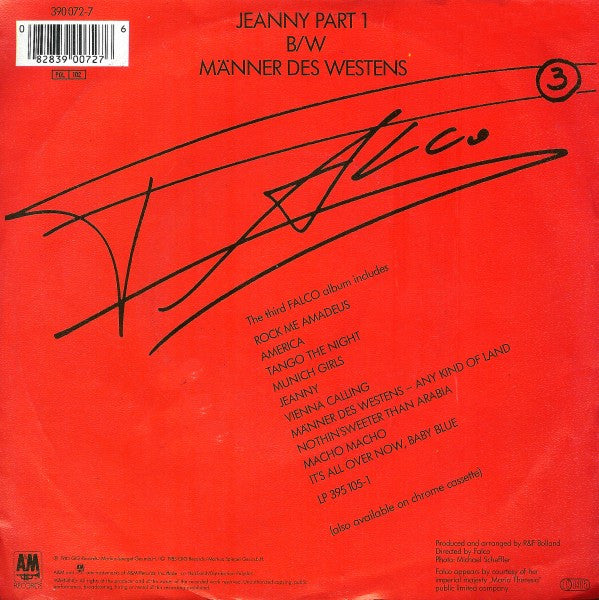 Falco : Jeanny (Part 1) (7", Single)