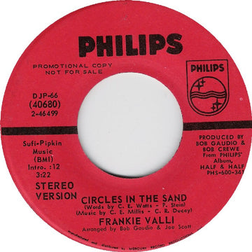 Frankie Valli : Circles In The Sand (7", Mono, Promo)