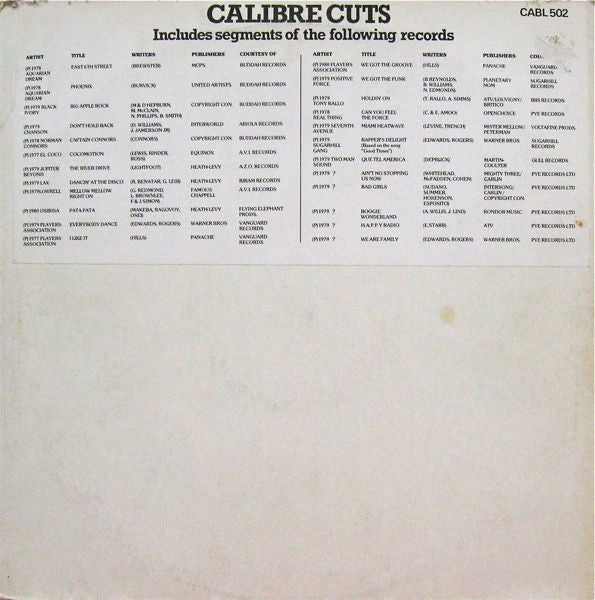 Various : Calibre Cuts (12", S/Sided, Single, Mixed)