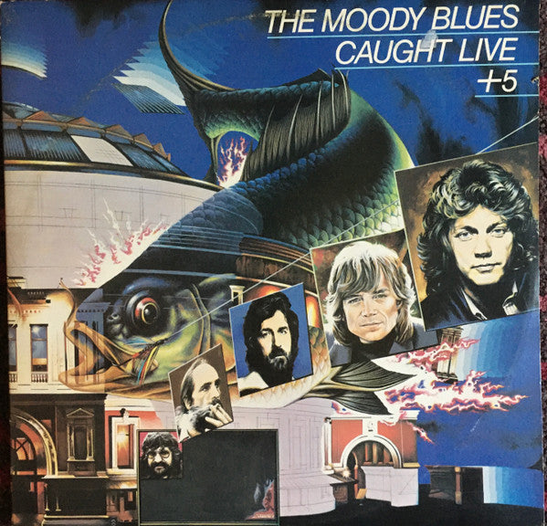 The Moody Blues : Caught Live +5 (2xLP, Album, TH )