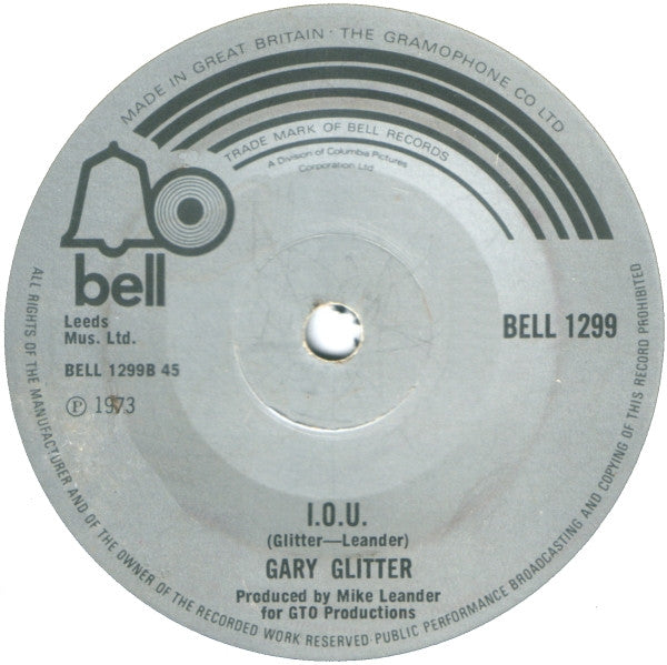 Gary Glitter : Hello! Hello! I'm Back Again (7", Single, Sol)