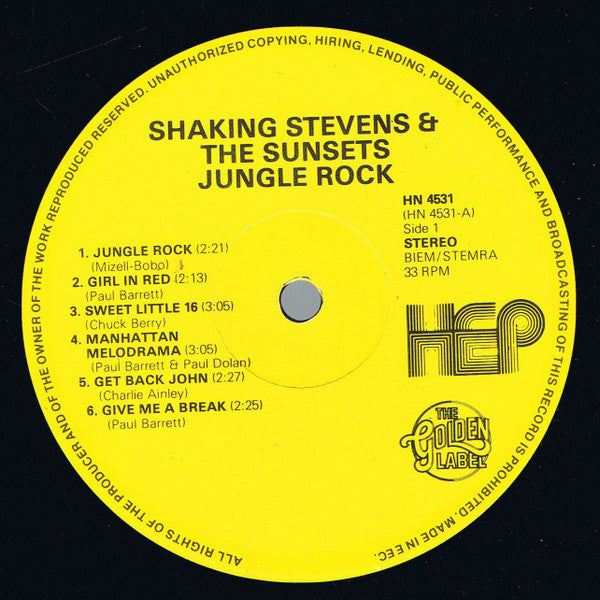 Shakin' Stevens And The Sunsets : Jungle Rock (LP, Comp)
