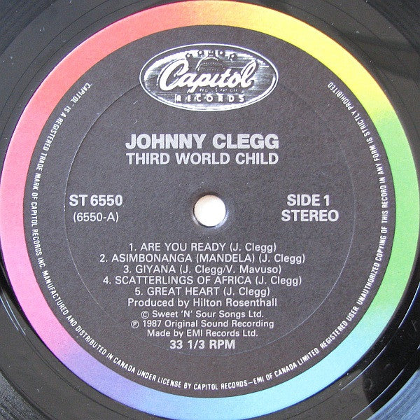 Johnny Clegg & Savuka : Third World Child (LP, Album)