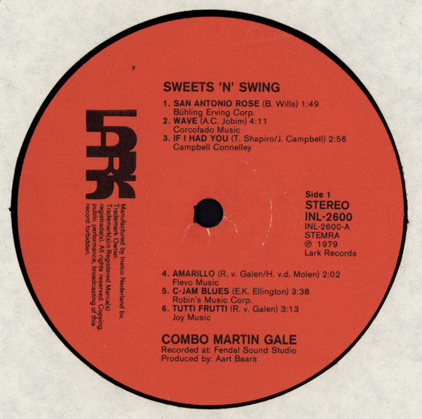 Combo Martin Gale : Sweets 'N' Swing (LP)