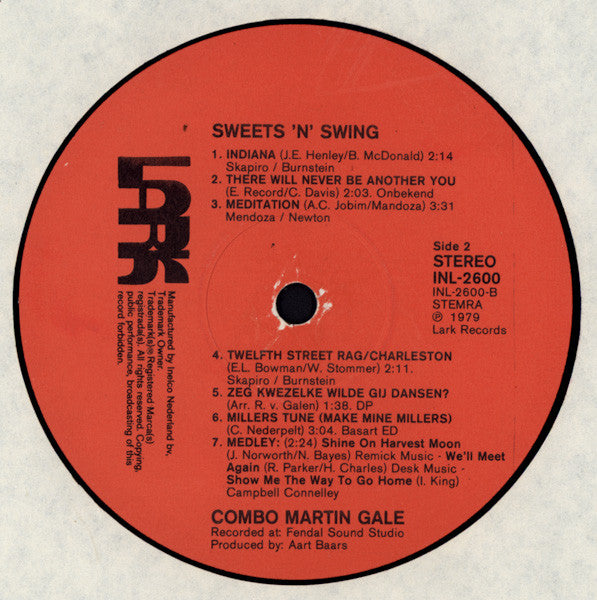 Combo Martin Gale : Sweets 'N' Swing (LP)