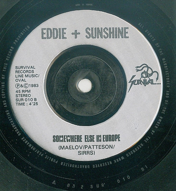 Eddie & Sunshine : All I See Is You (7", Single)