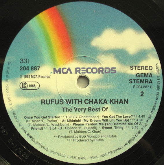Rufus With Chaka Khan* : The Very Best Of (LP, Comp)
