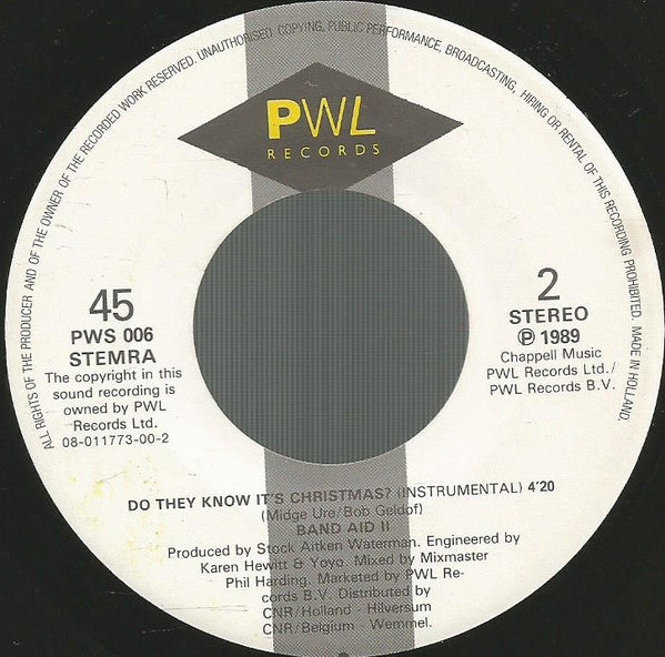 Band Aid II : Do They Know It's Christmas? (7", Single)