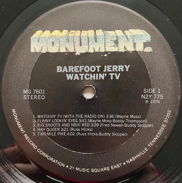 Barefoot Jerry : Watchin' TV (LP, Album, RE, Ter)