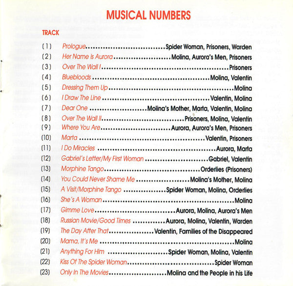 John Kander, Fred Ebb, Chita Rivera, Brent Carver, Anthony Crivello : Kiss Of The Spider Woman (CD, Album)