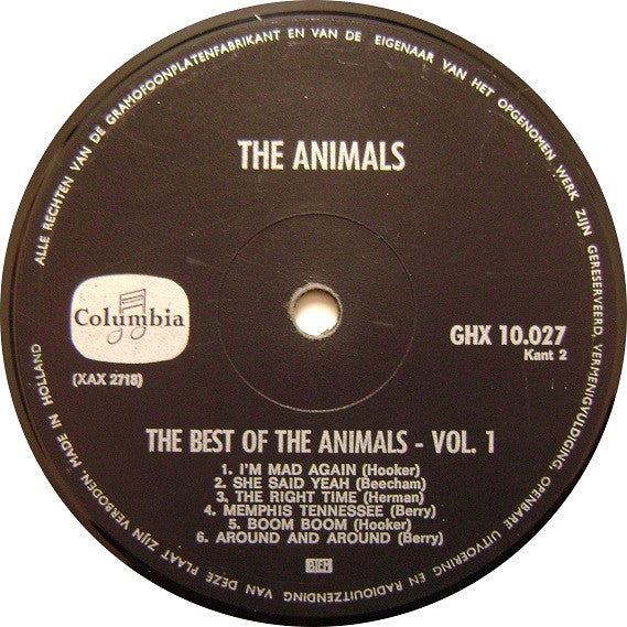 The Animals : The Best Of The Animals - Vol. 1 (LP, Album, Mono)