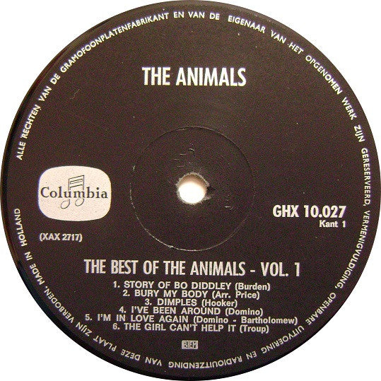 The Animals : The Best Of The Animals - Vol. 1 (LP, Album, Mono)