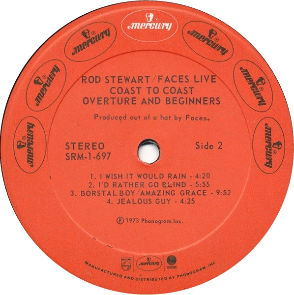Rod Stewart / Faces (3) : Coast To Coast Overture And Beginners (LP, Album, Pre)