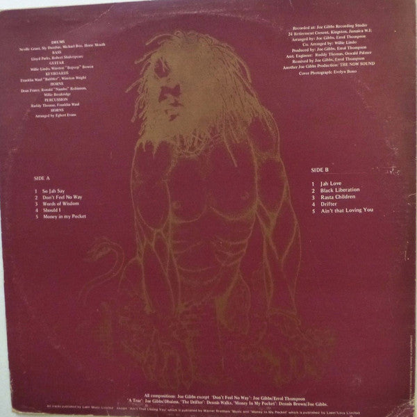 Dennis Brown : Words Of Wisdom (LP, Album)