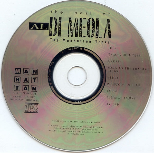 Al Di Meola : The Best Of Al Di Meola: The Manhattan Years (CD, Comp, RP)